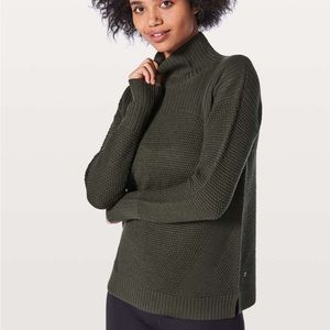 Lululemon Warm & Restore Sweater Dark Olive